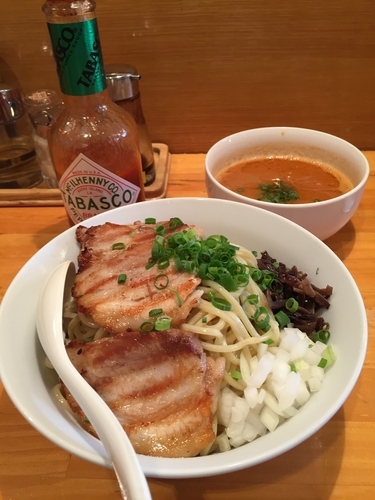 「エビの濃厚つけ（大盛）＋チャーシュー」@らーめん 田の写真