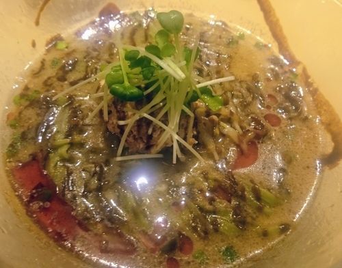 「冷やし坦々鶏そば（限定１０００円）＋ランチライス」@饗 くろ㐂の写真