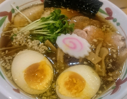 「特製醬油ラーメン（濃い口、太麺）」@らーめん天神下 大喜の写真