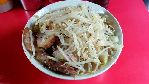「ぶたラーメン(麺少なめ・ニンニク)」@ラーメン二郎 三田本店の写真