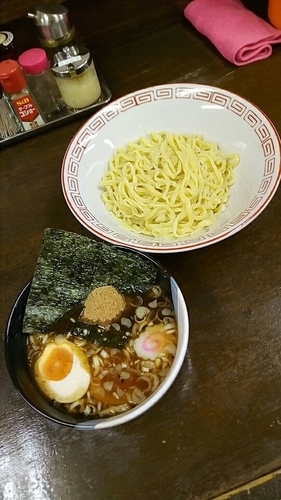 「つけ麺７５０円（ランチサービス半熟玉子）」@向嶋 だるまの写真