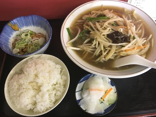 「醤油もやしらーめん定食 ¥670」@らーめん櫻華の写真