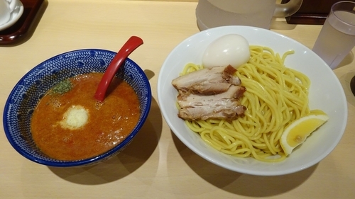 「チリトマトチーズつけ麺：大盛り（960-100円）」@北海道 恵比寿の写真
