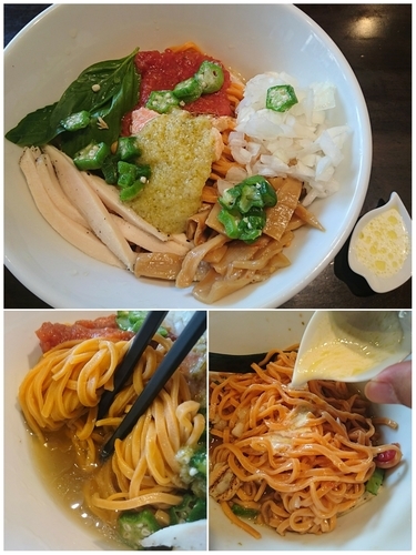 「【期間限定】鮭とマと男と女」@麺や 蒼 AOIの写真