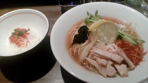 「海老出汁冷やしそば（850円）+中盛（50円）」@つけ麺 一燈の写真