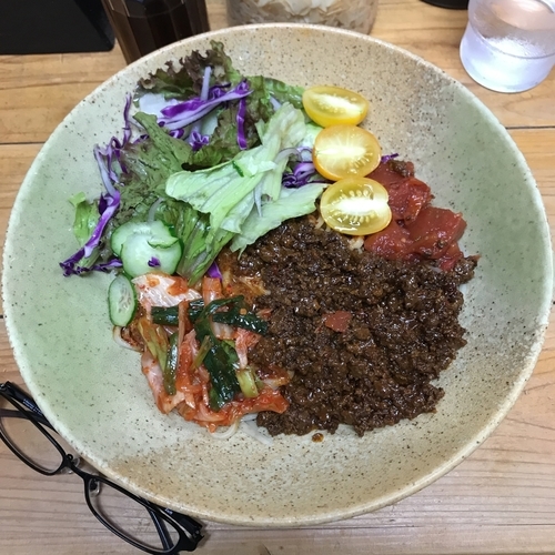 「辛い冷し担々麺 汁なし」@自家製麺 てんかの写真