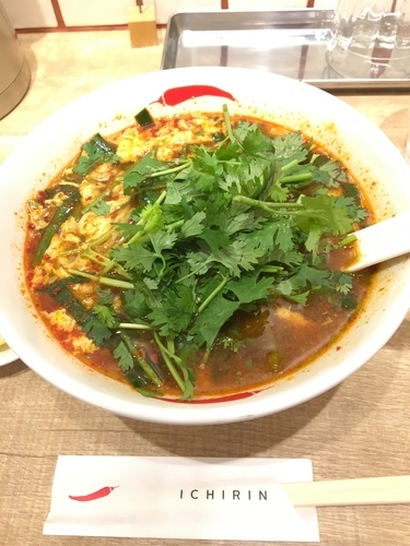 「パクチー辛麺」@辛麺屋 一輪の写真