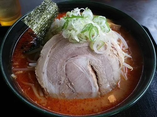 「【数量限定】激辛みそらーめん　（麺大盛）」@本節鰹だしらぁめん めん組 松本店の写真