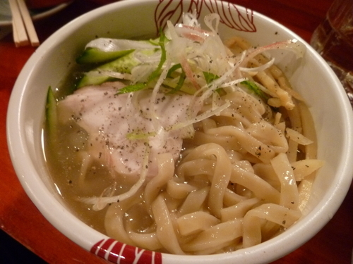 「【限定】 ぷるぷるスープの鶏にぼ冷やし」@麺処 あす花の写真