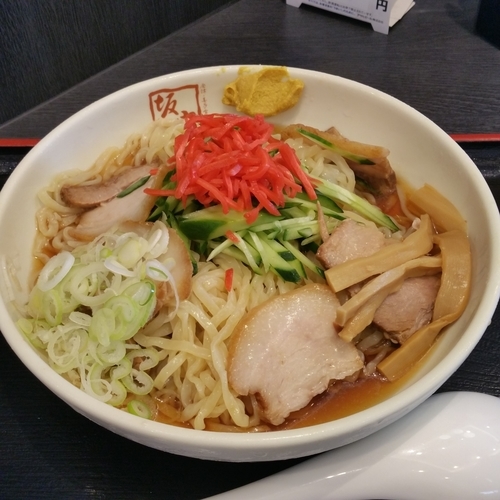 「中華風冷やしラーメン」@喜多方ラーメン 坂内 湘南寒川店の写真
