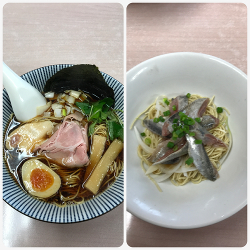 「黒醤油＋いわしそば」@中華そば よしかわの写真