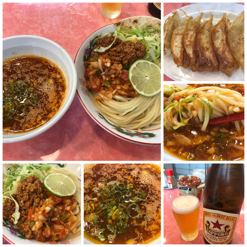 「【限定】つけ麺エビトマトサルサ 800円 餃子 ビール」@カッパラーメンセンターの写真