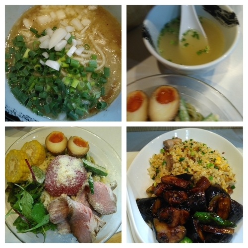 「トマトの果実酒漬けの冷製バジルガーリックあえめん＋チャーハン」@麺屋 扇 SENの写真