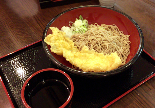 「天ぷらそば・冷(420円)」@蕎麦 一心たすけ 日本橋店の写真