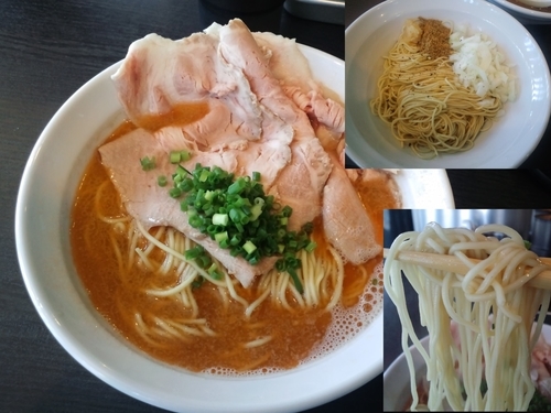 「オマール海老蕎麦900円肉増し250円＋黒酢の和え玉200円」@弘明寺丿貫の写真