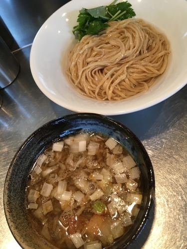 「鴨カレー南蛮つけそば ￥900」@日の丸さんじの写真