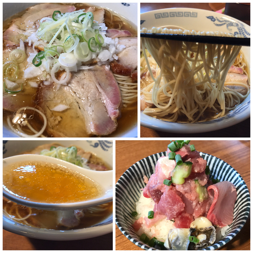 「【限定】吊し焼豚のガツンと生姜ラーメン 750円＋ 海鮮丼」@寿製麺よしかわ 川越店の写真