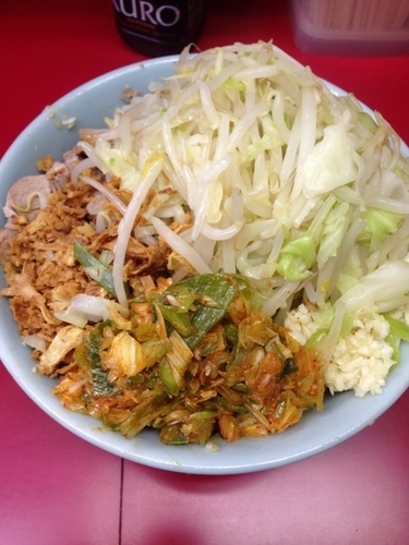 「小ラーメンぶた5枚＋ねぎ汁なし」@ラーメン二郎 中山駅前店の写真