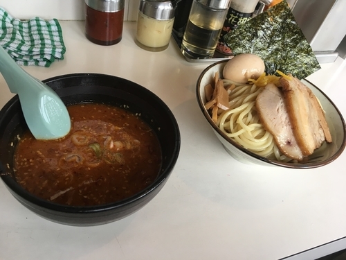 「辛みそつけ麺900円」@麺屋ゆうの写真