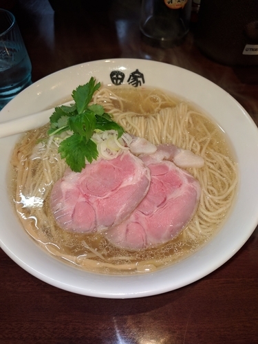 「煮干塩　大盛り(680円+100円)」@中華そば田家 ふくふくの写真