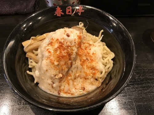 「鳥豚油そば 770円」@油そば専門店 春日亭 名古屋駅西店の写真