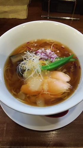 「鯵煮干しの冷しソバ」@麺や維新の写真