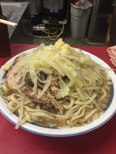「小ラーメン豚入り」@ラーメン二郎 目黒店の写真