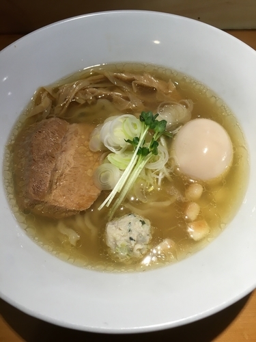 「手もみ中華そば(塩) + 味玉」@國分ラーメン食堂の写真