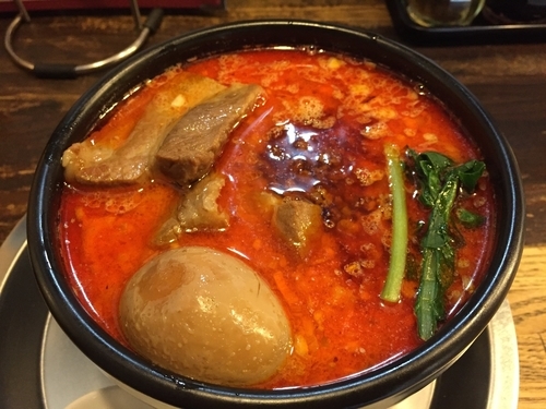 「たんや特製坦々麺（辛口）味玉子角煮のせ」@麺・飯場 たんやの写真