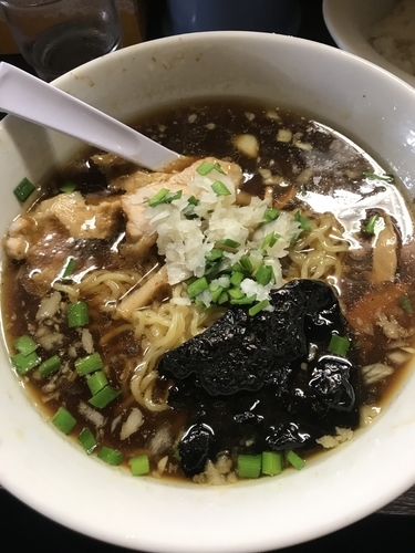 「らーめん➕半カレー 650円」@かすやらーめんの写真