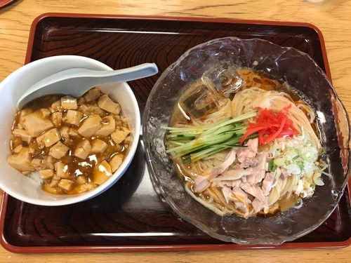 「バンバンジー麺とミニマーボー丼 700円」@マルイチ 神田軒の写真