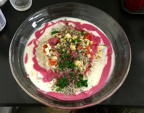 「PINK ビシソワーズ」@自家製麺SHINの写真