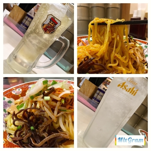 「ブラックニッカハイボール２杯＋酎ハイ１杯＋辛海老冷し中華」@中華食堂 一番館 中野南口店の写真