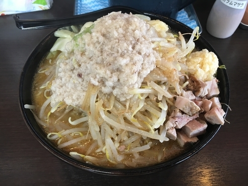 「スタ味噌 大盛 野菜大 脂増し」@麺匠 真武咲弥 松本店の写真