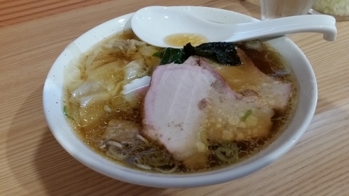 「ワンタン麺　840円」@白河手打中華そば 中村の写真