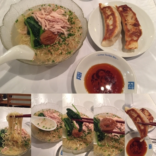 「冷やし塩鶏そば 餃子セット」@リトル泰興楼 Fei店の写真