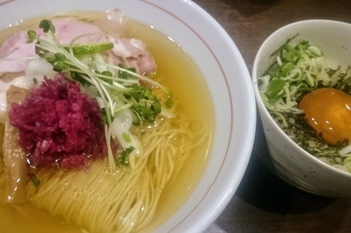 「津軽焼き干しの向こう側（１周年限定第１弾）＋金のしずく丼」@八咫烏の写真