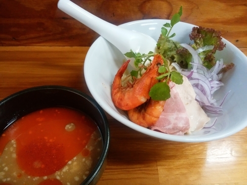 「旨辛海老つけそば」@中華そば よしかわの写真