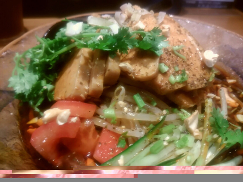 「【7月限定】口水鶏の涼辛麺～やみつき仕立て～」@らぁ麺屋 つなぎの写真