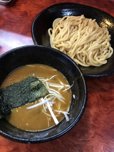 「濃厚つけ麺 800円+カレー味50円」@自家製太麺 元気屋の写真