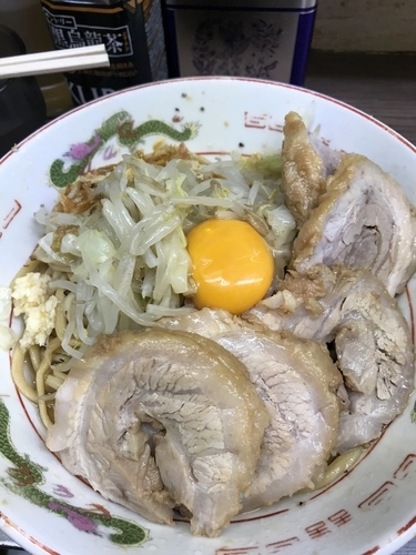 「子ブタ汁無し ¥870」@ラーメン二郎 横浜関内店の写真