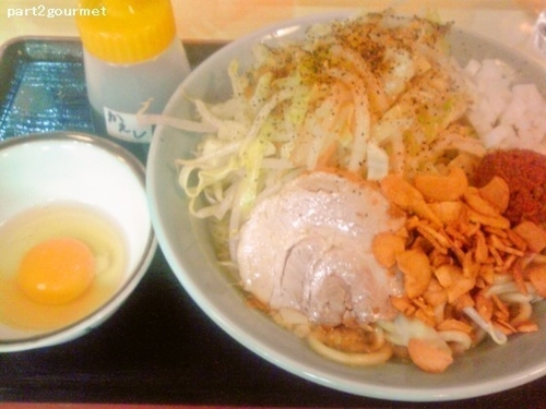 「麺郎くろ川汁なし 「野菜脂ニンニク」(750円)税別」@麺処 くろ川の写真