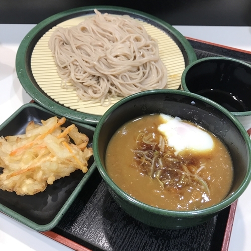 「カレーつけそば（￥330）※」@ゆで太郎 三田3丁目店の写真