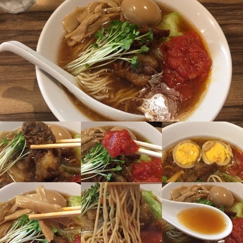 「牛トマトらーめん」@つけめん油そば 五丁目煮干しの写真