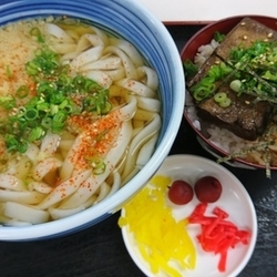 たぬきうどん、S豆腐ごはん