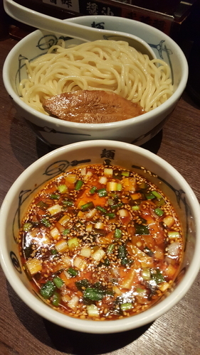 「蒲辛つけ麺大盛」@麺屋武蔵 蒲田店の写真