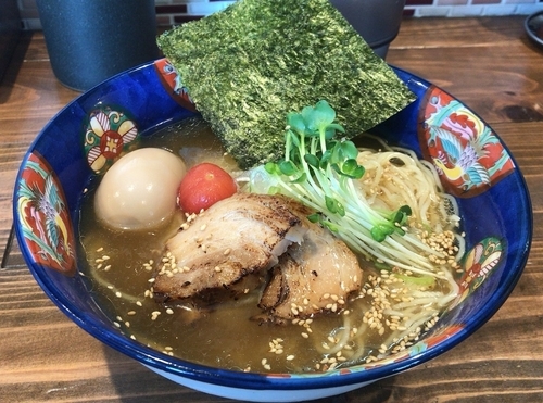 「味玉焼アゴ煮干しノ冷やしらーめん(限定)900円」@中華ソバ 煉虎の写真