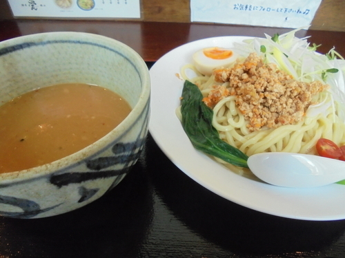 「【限定】冷やし坦々つけ麺(並)　８５０円」@麺屋 甍の写真