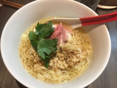 「【限定】冷やし鶏鮭そば¥850」@柳麺 呉田-goden-の写真