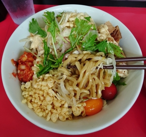 「冷やしまぜそば(少なめ)　780円」@用心棒 本号の写真